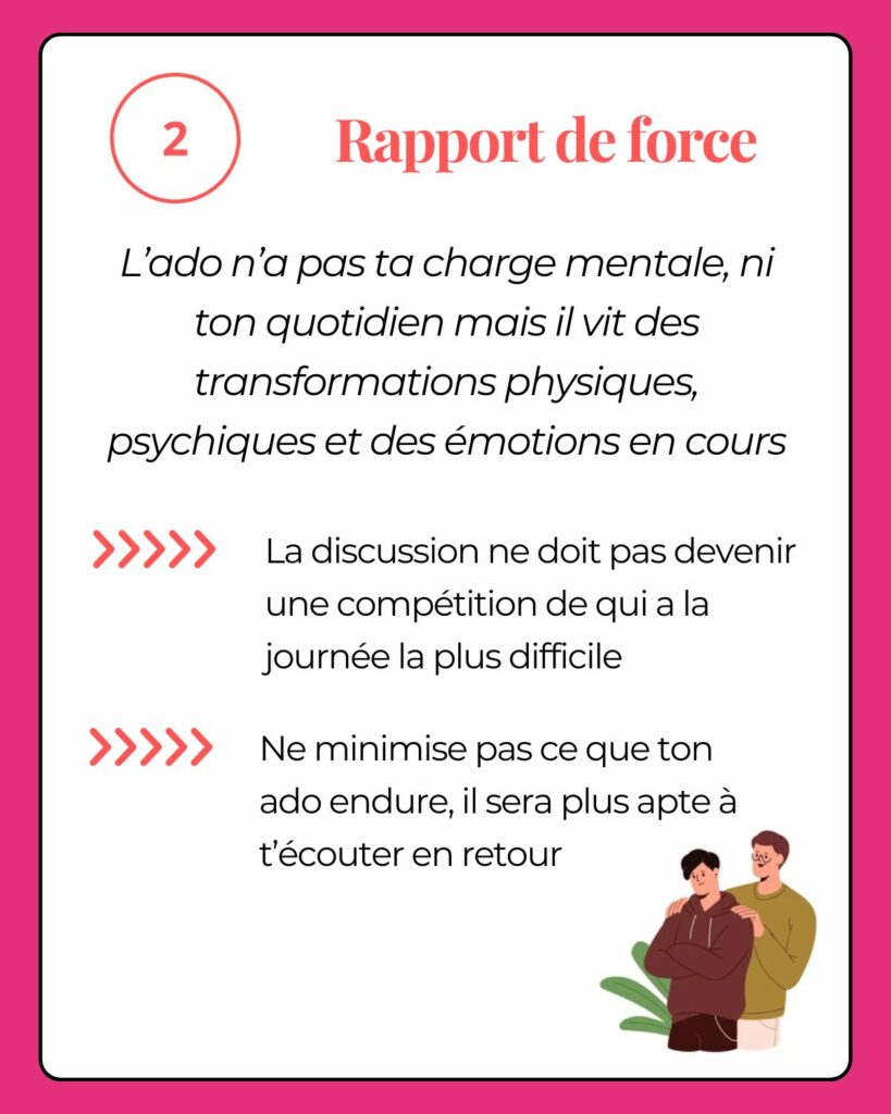 Parent discutant avec son adolescent pour l’aider à retrouver motivation et confiance