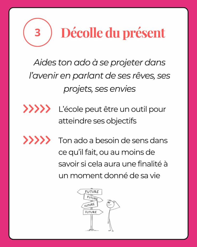 Parent discutant avec son adolescent pour l’aider à retrouver motivation et confiance