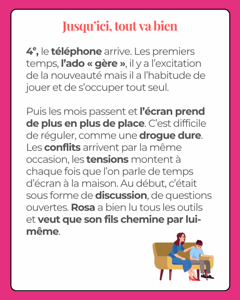 Rosa, adolescente accompagnée par Mélanie Yahiaoui – étude de cas « écrans et ados